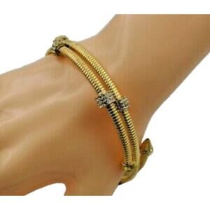 Vince Camuto Gold Wrap-Around Bracelet w/ Rhinestone Accents, NWT